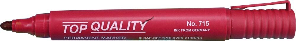 Marker permanentny Top Quality, czerwony wkład 2,0 mm (715)