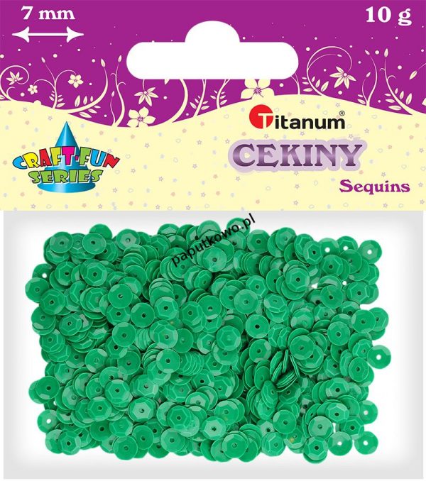 Cekiny Titanum Craft-Fun Series Okrągłe zielone