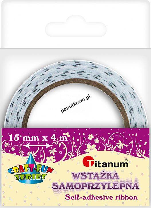 Taśma ozdobna Titanum Craft-fun Craft-fun taśma tekstylna w kropki