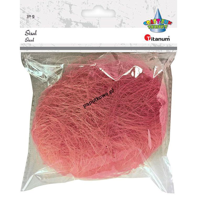 Sizal Titanum Craft-fun Craft-fun sisal 30g CRAFT-FUN SERIES (różowy)