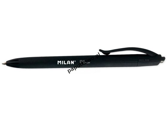 Długopis Milan P1 Rubber touch, czarny wkład (176511925)