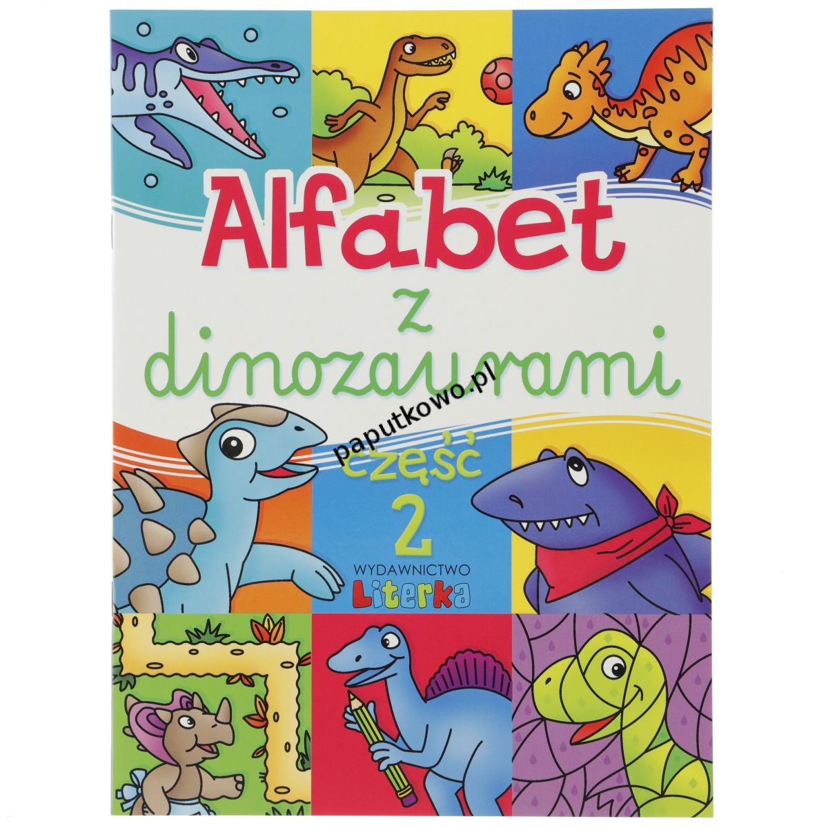 Książka dla dzieci Literka Alfabet z dinozaurami część 2