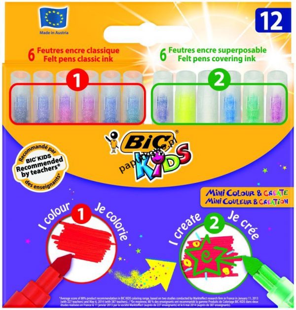 Flamaster Bic Kids Mini Colour & Create 12 kol. (893238)
