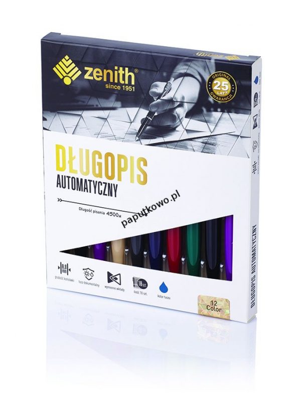Długopis Zenith, niebieski wkład 0,7 mm