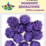 Pompony Titanum Craft-fun Craft-Fun Series brokatowe fioletowe 15 szt (16077F)