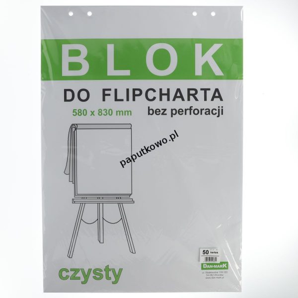 Blok do tablic flipchart Dan-Mark czysty 50k. czysty