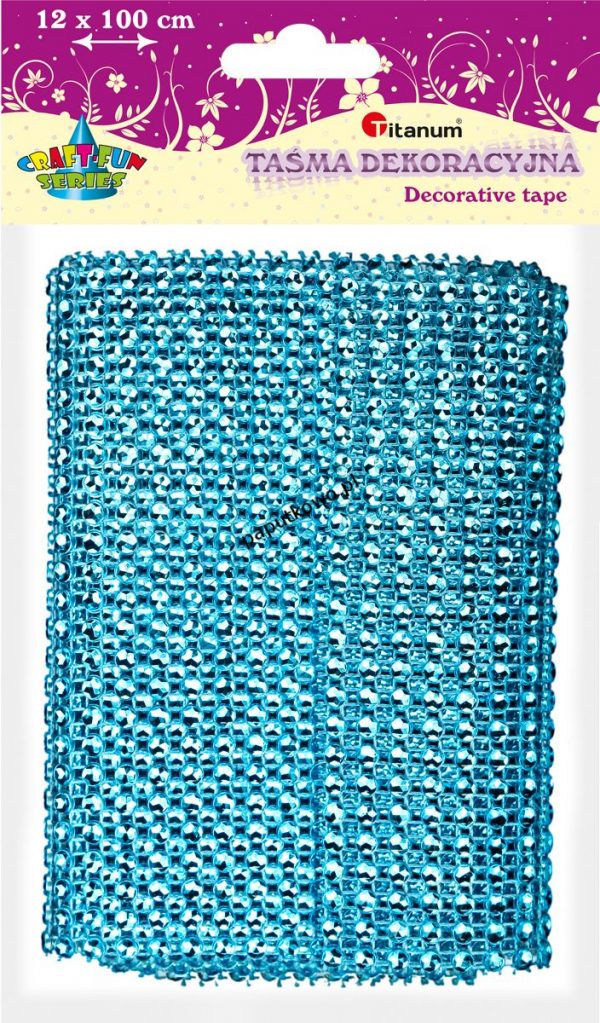 Kryształki Titanum Craft-fun Craft-fun taśma dekoracyna kryształki niebieski (PJ859)