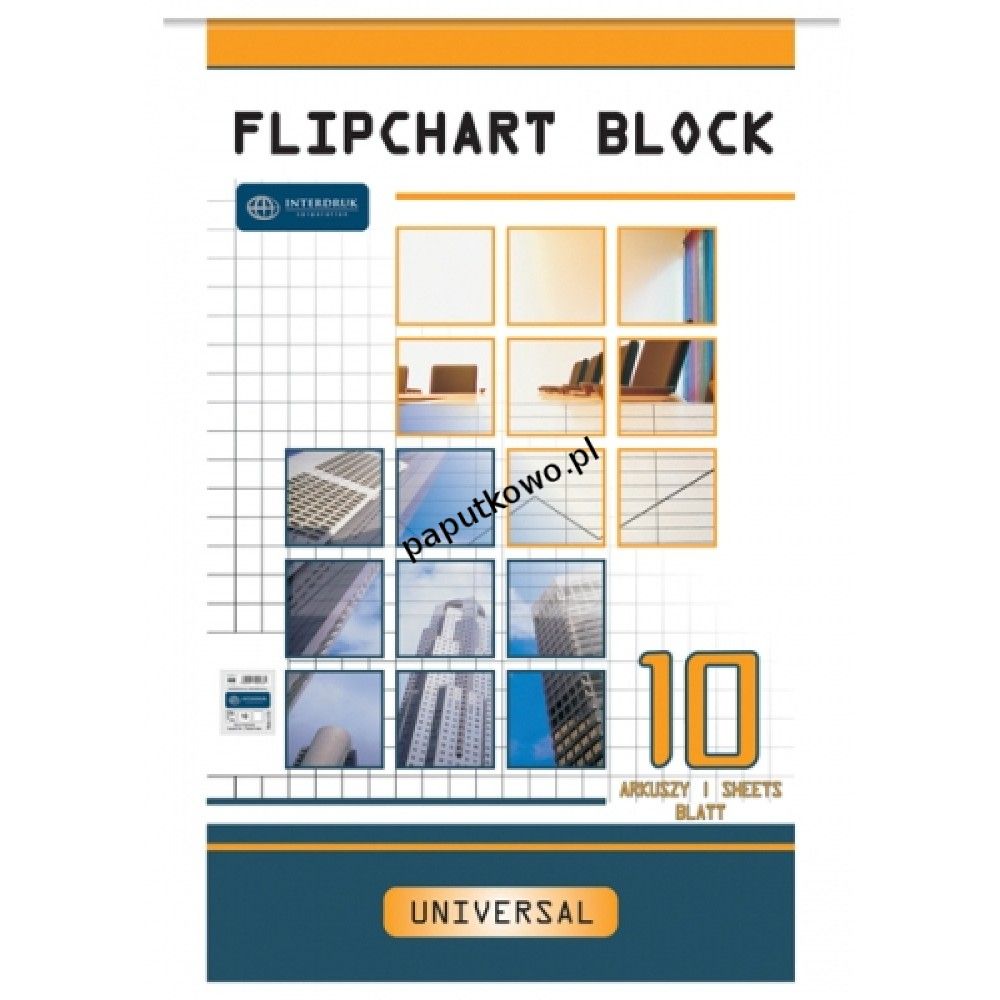 Blok do tablic flipchart Interdruk A1 10k. 80 g czysty 1000 mm x 640 mm