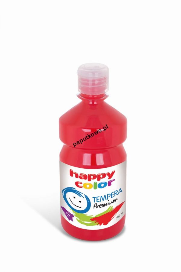 Farba tempera Happy Color kolor: czerwony ciemny 500 ml