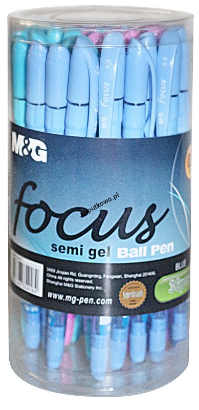 Długopis M&G Focus Semi Gel, niebieski wkład 0,5 mm (ABP62977)