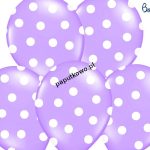 Balon gumowy Lavender Blue kropki lawendowy 50 szt (SB14P-223-004W) 1