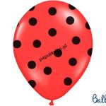 Balon gumowy Poppy Red kropki czerwony 50 szt (SB14P-223-007JB)