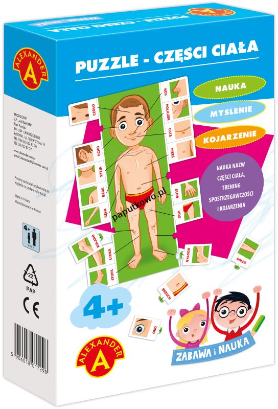 Gra edukacyjna Alexander Zabawa i nauka. Puzzle - Części ciała