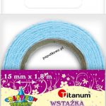 Wstążka Titanum Craft-fun Craft-Fun Series koronka bawełniana samoprzylepna niebieski jasny 15 mm 1,8 m (D12-6)
