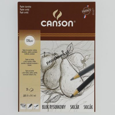 Blok rysunkowy Canson A4 biały 120g 25k (6666-187) 1