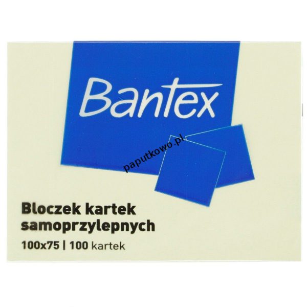 Notes samoprzylepny Bantex 100x75 żółty 100k 100x75 mm (400086387)