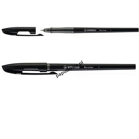 Długopis Stabilo Re-Liner, czarny wkład 0,38 mm (868/1-46)