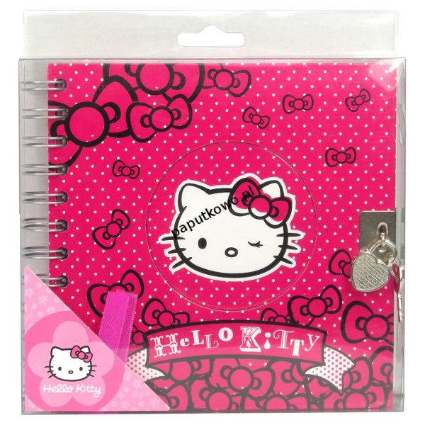 Pamiętnik Derform Hello Kitty na spirali z kłódką (PSKHK)