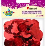 Konfetti Titanum Craft-Fun Series Okrąłe czerwone 1