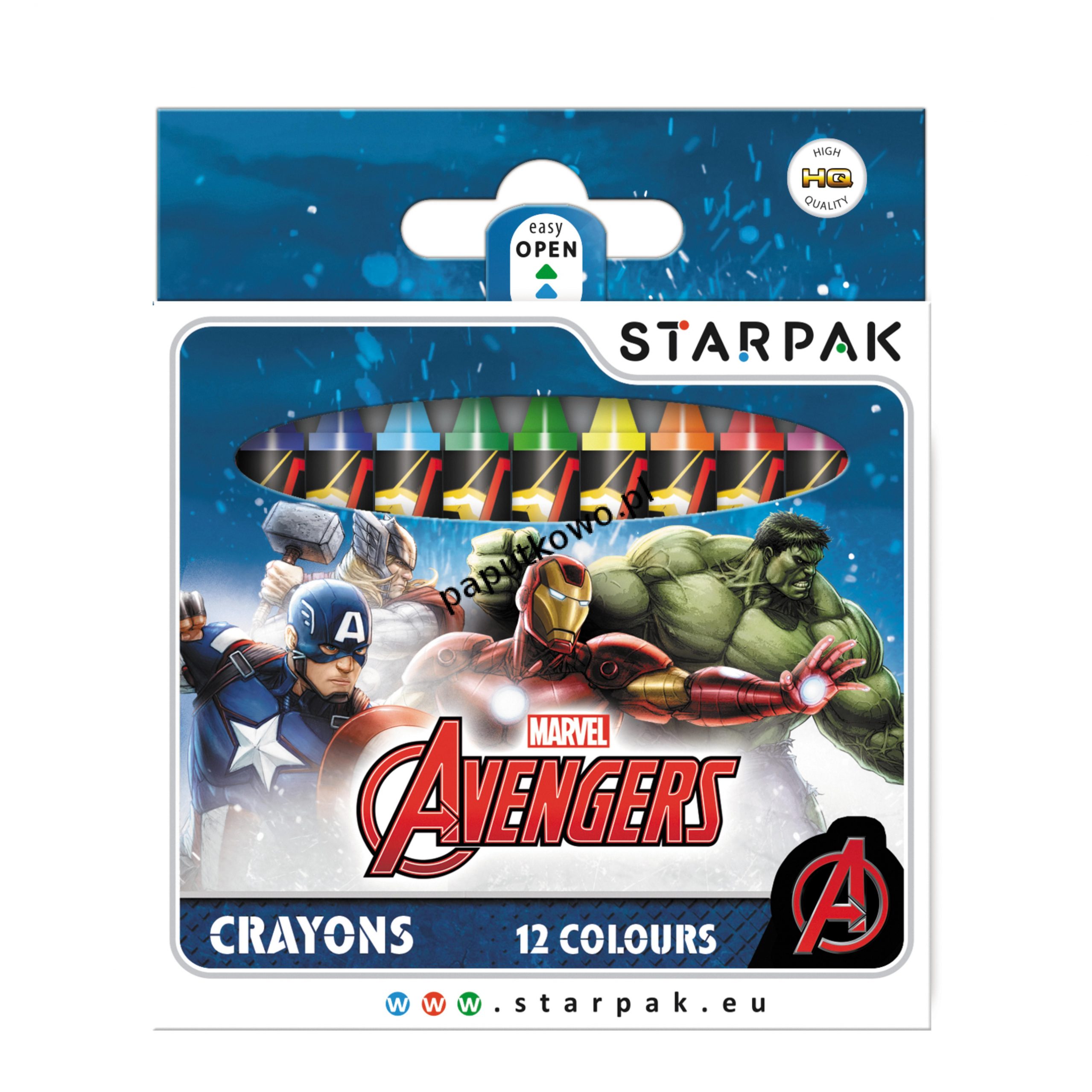Kredki świecowe Starpak Avengers 12 kol