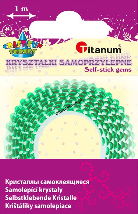 Kryształki Titanum Craft-fun Craft-fun taśma kryształki zielony (TZ022-1)