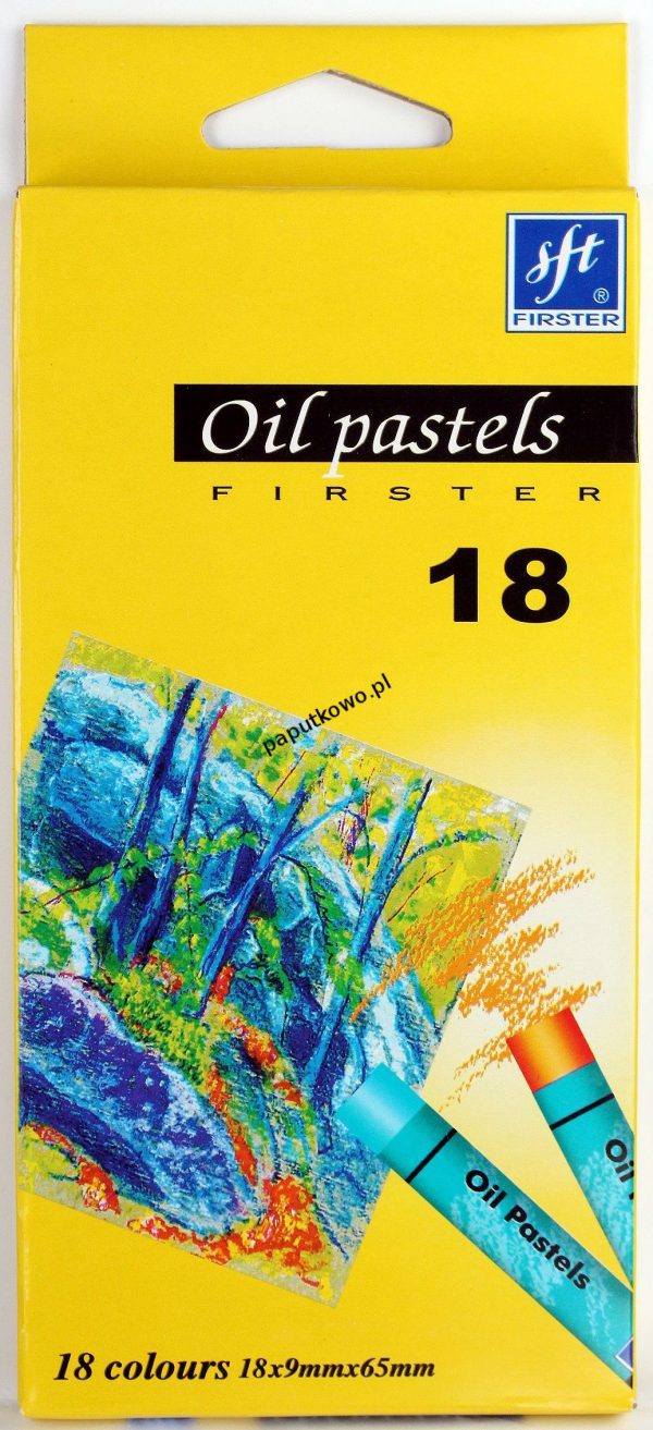 Pastele olejne Firster 18 kolorów okrągłe Ø9 mm (FOP-18)