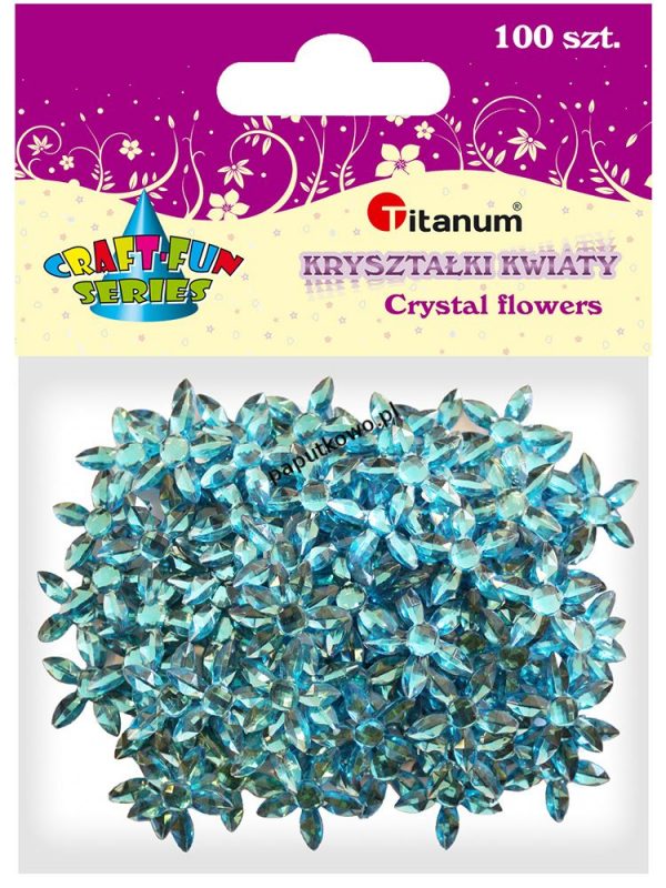 Kryształki Titanum Craft-fun Craft-Fun Series kryształki - kwiaty niebieski 100 szt (DG015)