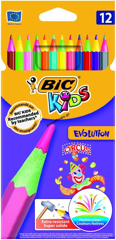 Kredki ołówkowe Bic Kids Evolution Circus 12 kol 12 kol.