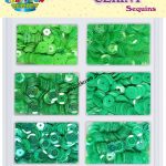 Cekiny Titanum Craft-fun Craft-fun Series 8 kolorów zielone 2,5 g (3G8P 160162)