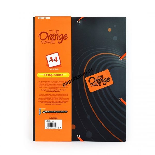 Teczka ofertowa Mintra The Orange Wave 3 Flap Folder A4 kolor: czarno-pomarańczowy (93000)