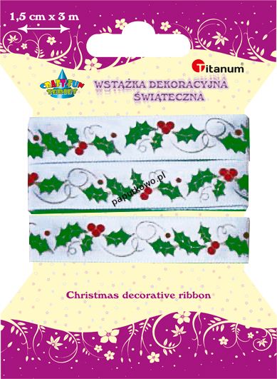 Wstążka Titanum Craft-fun Craft-fun wstążka dekoracyjna Xmas (DD158)