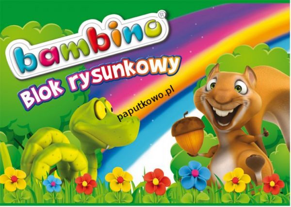 Blok rysunkowy Unipap Bambino A4 biały 80g 20k 210x297 mm