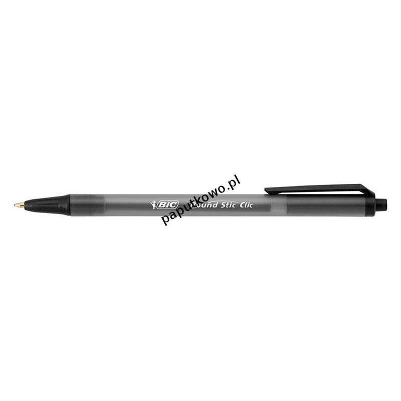 Długopis Bic Round Stic Clic, czarny wkład 0,4 mm (926377)