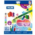 Kredki ołówkowe Milan Maxi 12 kolorów z temperówką (0722612) 1