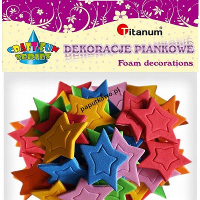 Dekoracje piankowe Titanum Craft-Fun Series gwiazdki mix kolorów 1