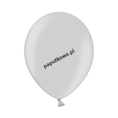 Balon gumowy metalizowany Partydeco srebrny 100 szt (12M-061)