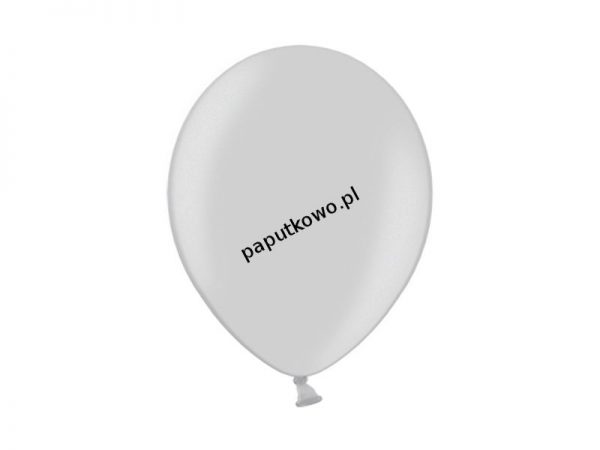 Balon gumowy metalizowany Partydeco srebrny 100 szt (12M-061)