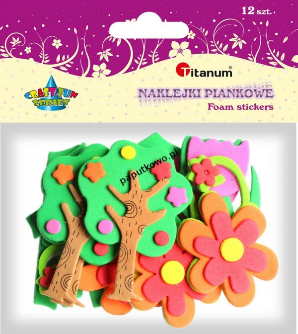Naklejka (nalepka) Titanum Craft-fun Craft-Fun Series pianka - kwiatki, drzewa (mix) mm x (mix) mm (EB650D)