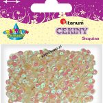 Cekiny Titanum Craft-Fun Series Okrągłe perłowe białe
