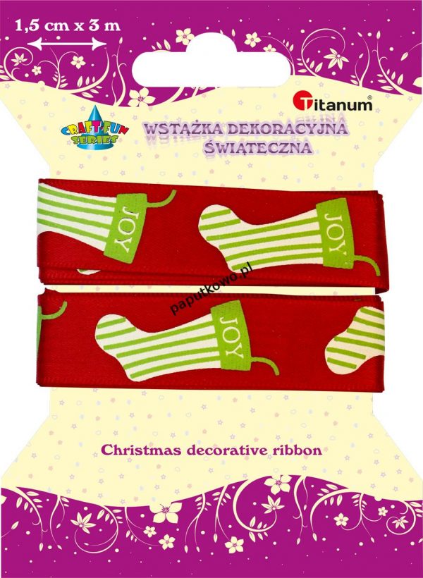 Wstążka Titanum Craft-fun Craft-fun wstążka dekoracyjna Xmas (DD146)