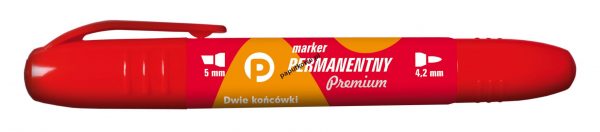 Marker permanentny Tetis Premium, czerwony wkład 4,2-5,0 mm (KM502-C2)