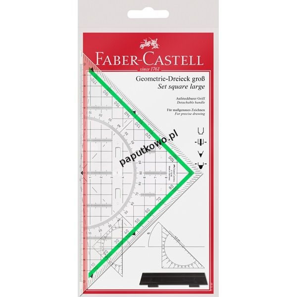 Ekierka Faber Castell trójkąt geometryczny 22,7 cm (FC177090)