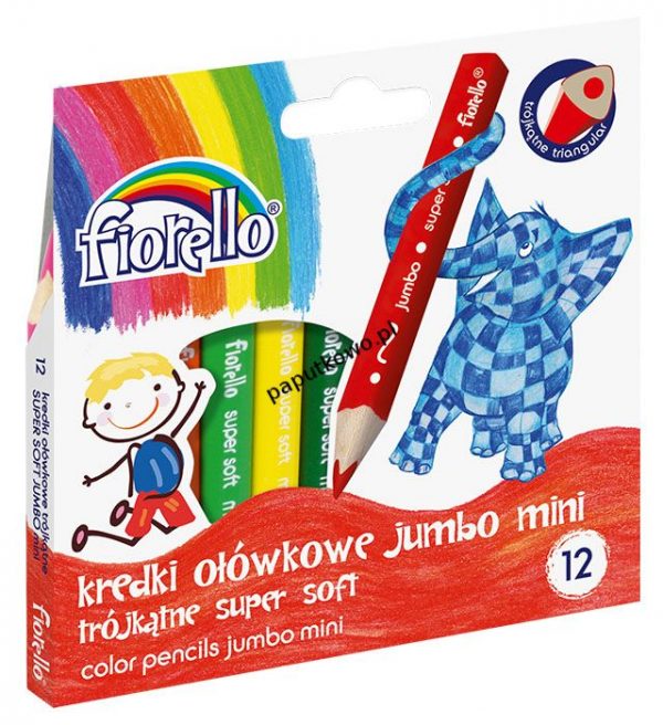Kredki ołówkowe Fiorello Jumbo Mini Super Soft (170-2297)
