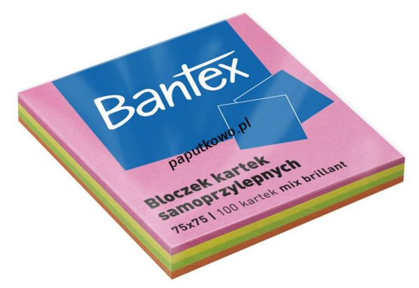 Notes samoprzylepny Bantex mix 100k 75x75 mm (400086389)