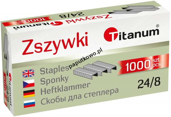 Zszywki 24/8 Titanum 24/8 1000 szt