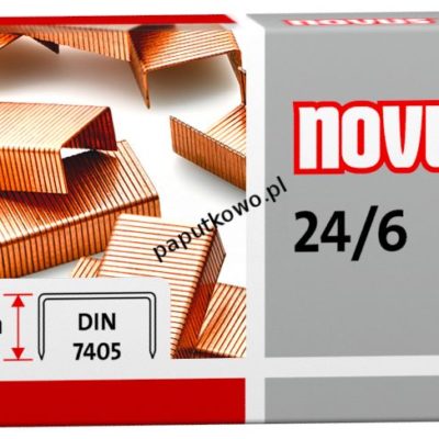 Zszywki 24/6 Novus miedzianowe 24/6 1000 szt (040-0206) 1