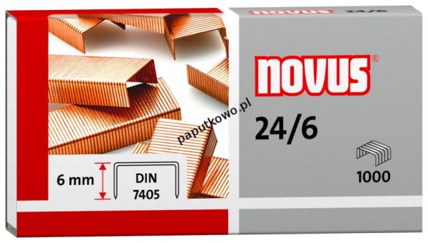 Zszywki 24/6 Novus miedzianowe 24/6 1000 szt (040-0206)