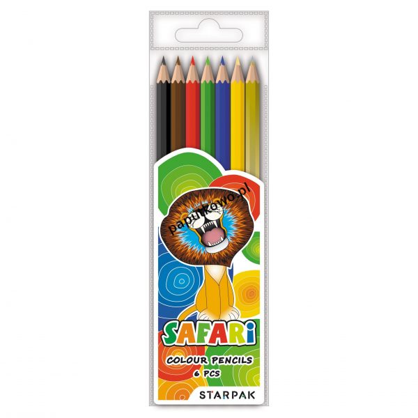 Kredki ołówkowe Starpak Safari 6 kol. (381406)