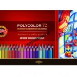 Kredki ołówkowe profesjonalne Koh-I-Noor Polycolor 72 kolory w metalowym pudełku (3827) 1