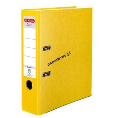 Segregator dźwigniowy Herlitz Q. file Standard A4 żółty 80 mm (0011167442)